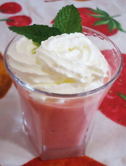 Batido de fresas y plátano