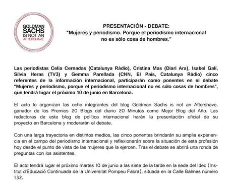 Hoy en Barcelona: Mujeres y Periodismo Internacional