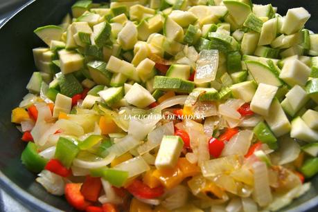 LASAÑA DE VERDURAS Y ACEITUNAS