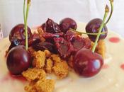 Cheesecake cerezas negras almíbar casero horno