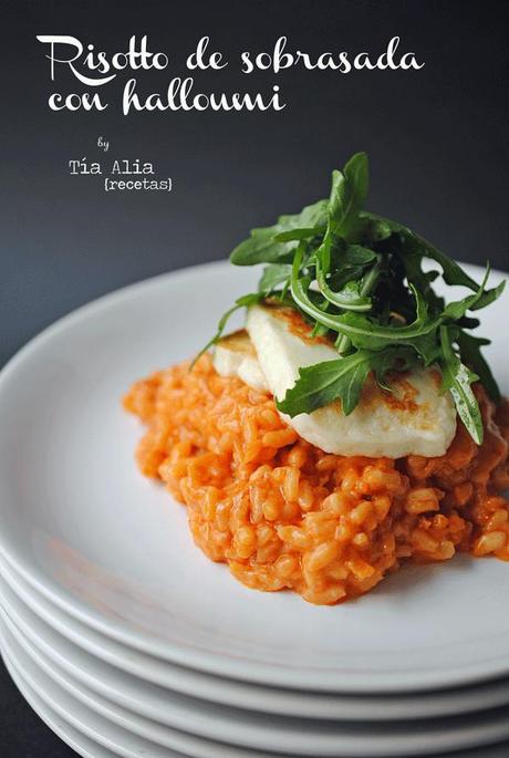 Risotto de sobrasada con halloumi para DIRECTAS AL GRANO