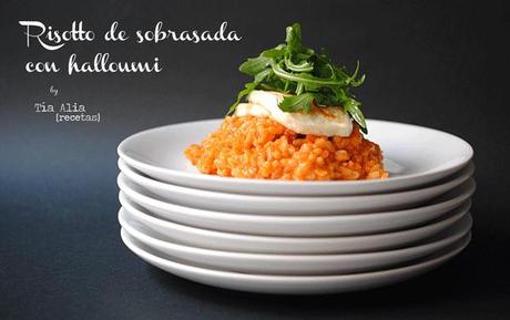 Risotto de sobrasada con halloumi para DIRECTAS AL GRANO