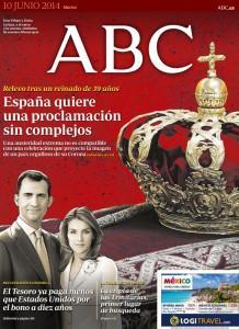 Portada de ABC reclamando más boato en la coronación de Felipe VI.