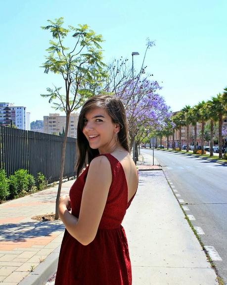 Burgundy Lace Dress