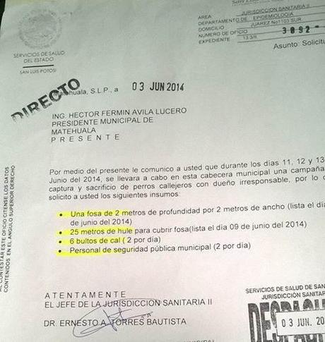 sacrificio de perros matehuala