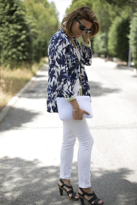 OUTFITS, river island, asos, dime que me quieres, pulseras colours, elena estaun, rayban, maje, ripped jeans, bimba y lola,  palms print, tropical print, cristina banco, guiadeestilo, guia de estilo blog, spanish fashion blogger