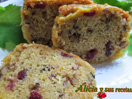 PAN DULCE DE ARÁNDANOS Y NUECES