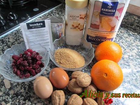 PAN DULCE DE ARÁNDANOS Y NUECES