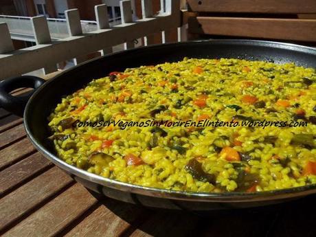 paella algas setas