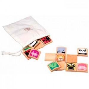 juguete tipo memo con figuras de animales