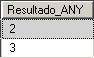 ANY resultado ANY resultado
