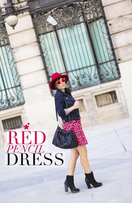 street style barbara crespo red pencil dress hat fashion blogger outfit blog de moda