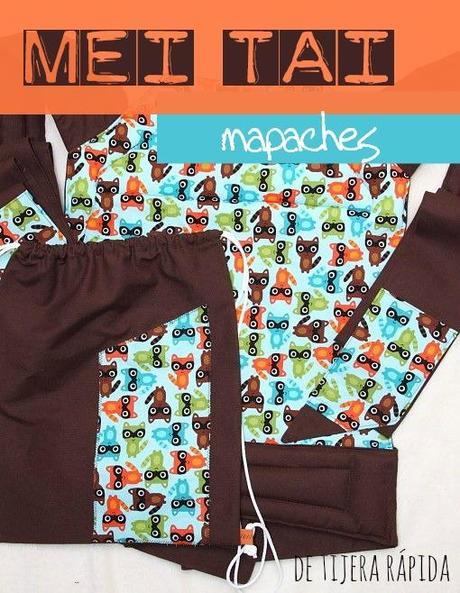 Mei tai con funda de pañales a juego Mei tai con funda de pañales a juego