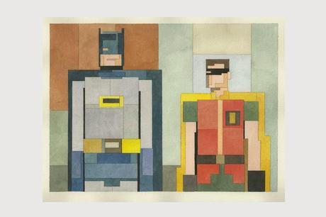 Adam Lister's Pixalated Watercolor Paintings