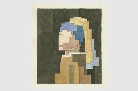 Adam Lister's Pixalated Watercolor Paintings
