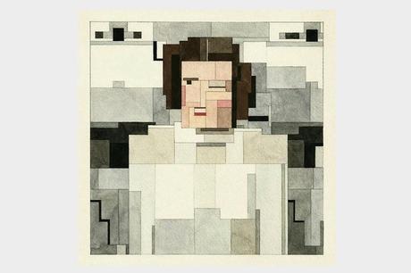 Adam Lister's Pixalated Watercolor Paintings