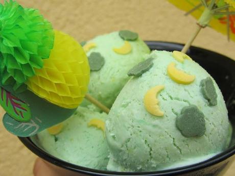 Helado de lima-limón (Bajo en grasas y sin heladera)