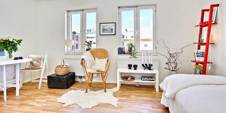 21 m2 de minipiso escandinavo