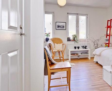 21 m2 de minipiso escandinavo