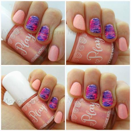 Peach Bubble Gum Sugar Powder Play Nails ETUDE HOUSE