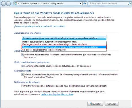 Buscar actualizaciones