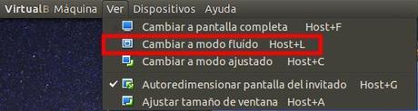 Modo fluido Virtualbox