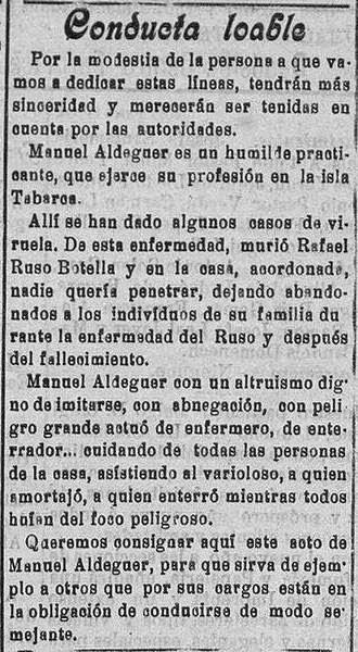 El histórico problema del agua y la sanidad en Tabarca