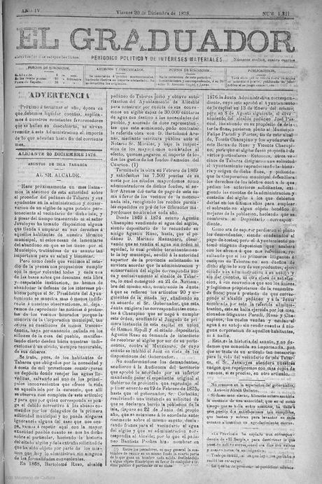 El histórico problema del agua y la sanidad en Tabarca