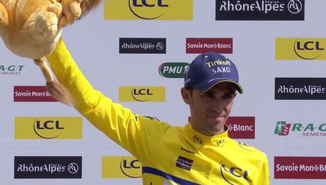 Contador ataca y vence a Froome y sus gregarios