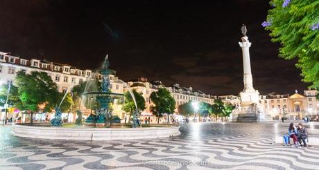 Plaza Rossio en Lisboa cerca del hotel