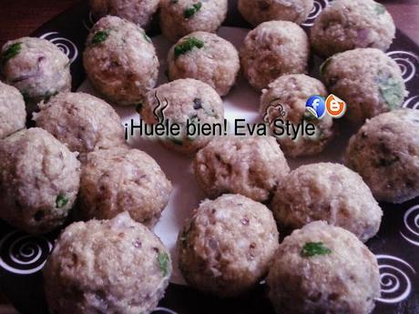 Albóndigas con mariscos