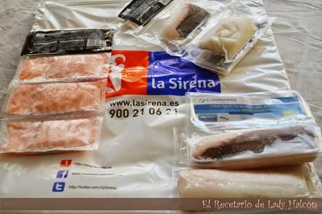 Crema templada de guisantes con lomos de merluza austral de La Sirena