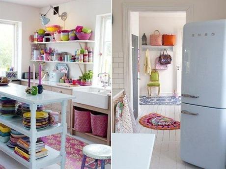 estilo nórdico femenino Estilo nórdico colorido y muy alegre decoración salones y comedores decoración pasteles decoración muchos colores decoración femenina decoración accesorios muchos colores blog decoracion interiores 