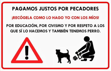 Recoger las heces de los perros...