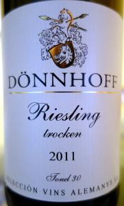 Hermann Dönnhoff riesling trocken 2011 Tonel #30 