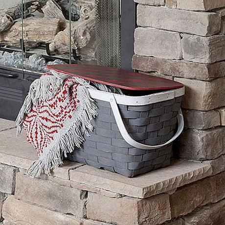 Cesta de picnic pintada con chalk paint Americana Chalky Finish Relic