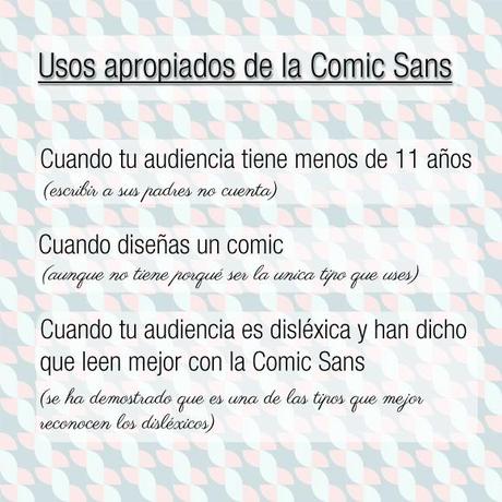 El amor - odio por la Comic Sans.