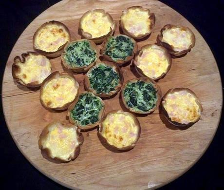 Mini Quiche de Espinacas