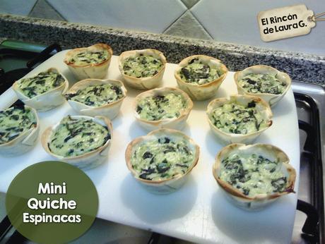 Mini Quiche de Espinacas • Tartaletas de Verdura