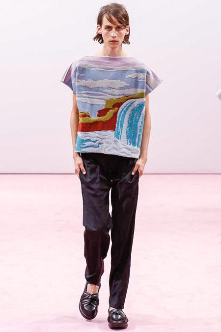 Coup de coeur del día en la #LCM #SS15: los tops paisajísticos de J.W. Anderson jw anderson lcm ss15