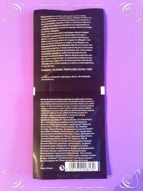 Mascarilla con Arcilla Verde de APIVITA