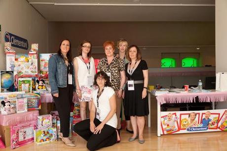 Madres blogueras en el stand de Clementoni 