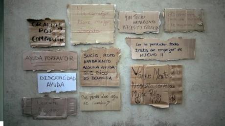 La tipografía de los sintecho
