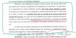 #la condena en costas a tráfico