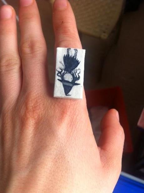 Anillo con imagen impresa
