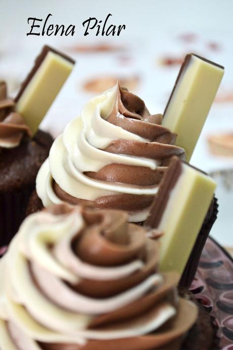 Cupcakes de Kit Kat cookies & cream