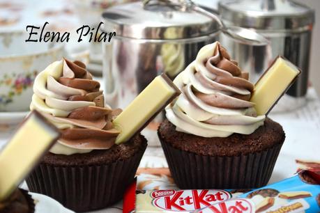 Cupcakes de Kit Kat cookies & cream