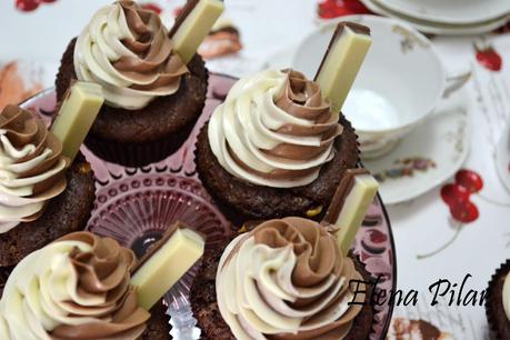 Cupcakes de Kit Kat cookies & cream