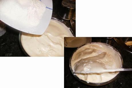 TARTA RELLENA DE CREMA, TRUFA Y NATA CON COBERTURA DE YEMA TARTA RELLENA DE CREMA, TRUFA Y NATA CON COBERTURA DE YEMA