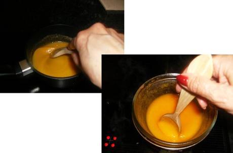 TARTA RELLENA DE CREMA, TRUFA Y NATA CON COBERTURA DE YEMA TARTA RELLENA DE CREMA, TRUFA Y NATA CON COBERTURA DE YEMA